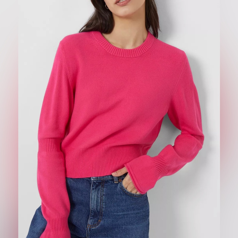 French Connection Hot Pink Crewneck Sweater